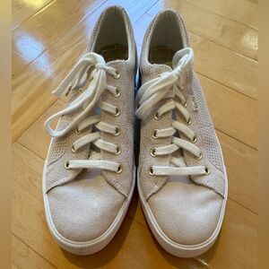Keds Cream Sneakers with Gold Accents